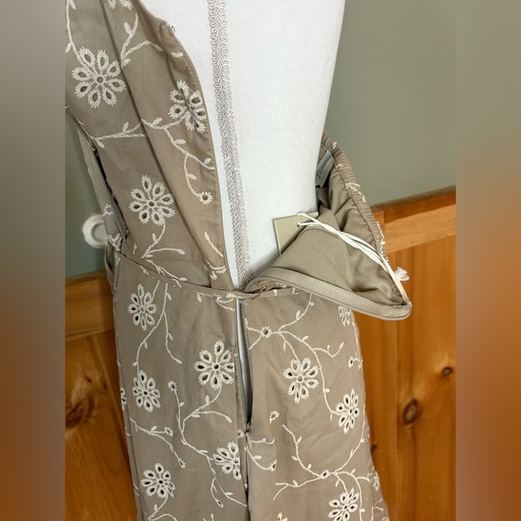 Joie Floral Backless Dress w/ Front Pockets. NWT size 8 side zip beaded tie belt - Picture 13 of 16